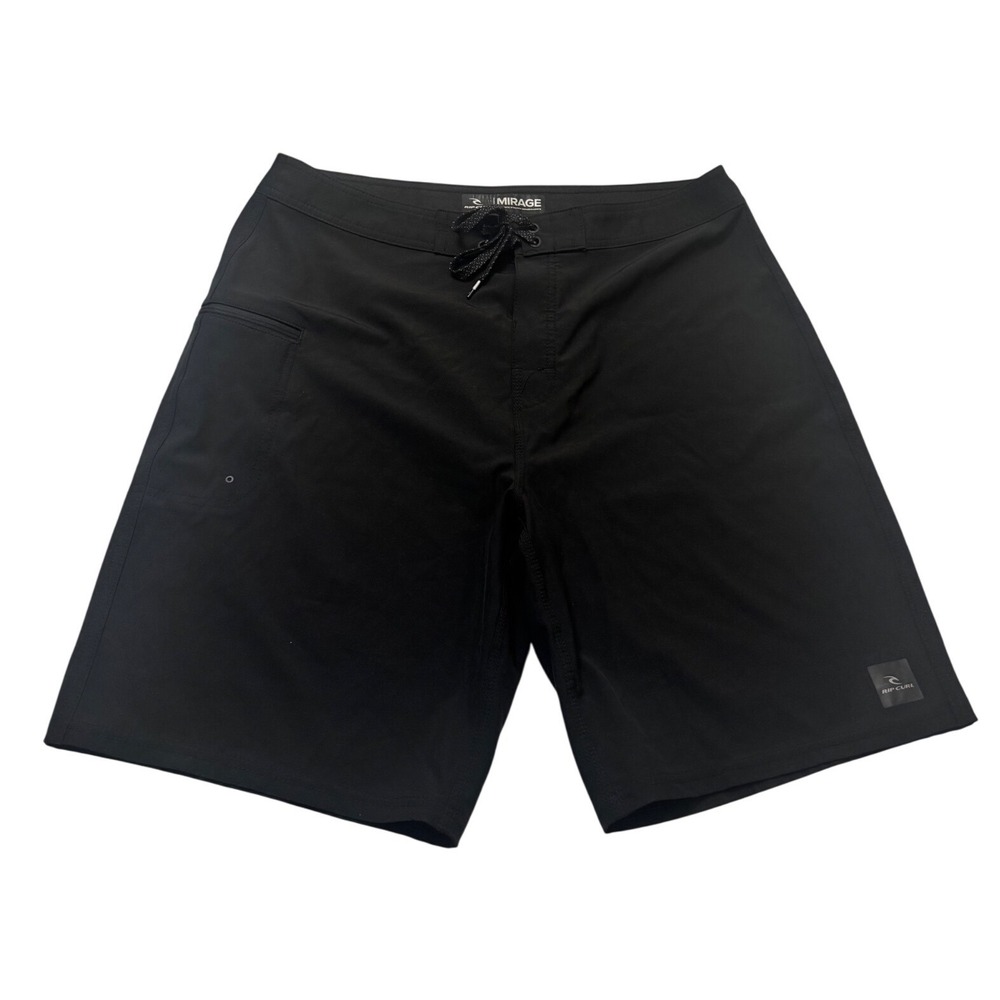Rip Curl Mirage Ultimate Stretch Boardshorts Black Mens Size 34 Swim Surf Trunks